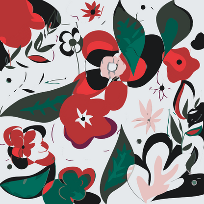 Paint by Numbers - Abstrakt Blomster 2