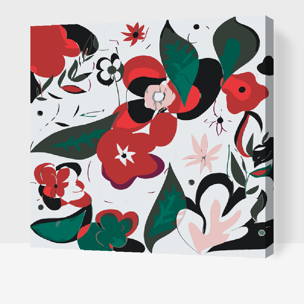 Paint by Numbers - Abstrakt Blomster 2