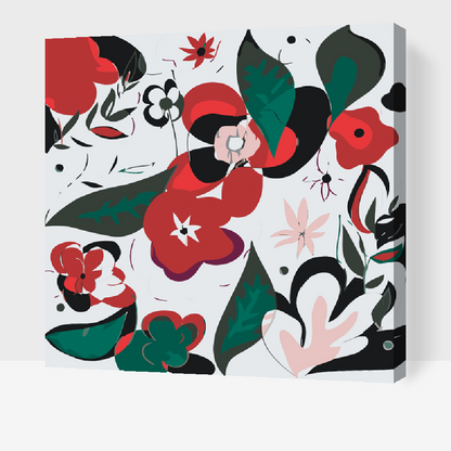 Paint by Numbers - Abstrakt Blomster 2