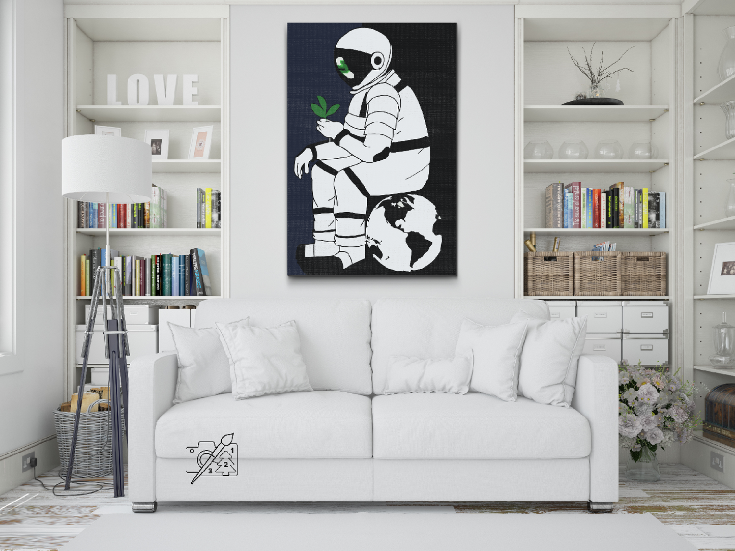 Paint by Numbers - Astronaut med en plante