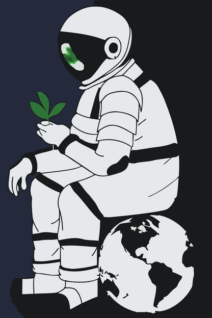 Paint by Numbers - Astronaut med en plante