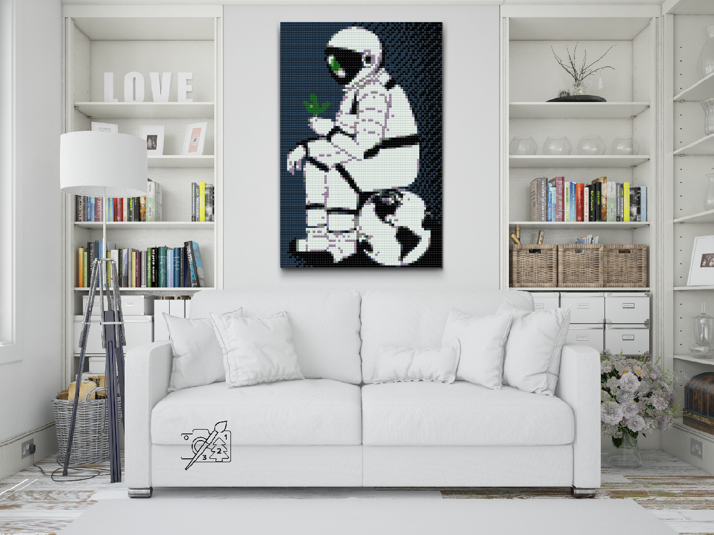 Diamond Painting - Astronaut med en plante