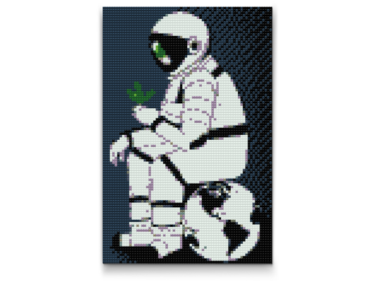Diamond Painting - Astronaut med en plante