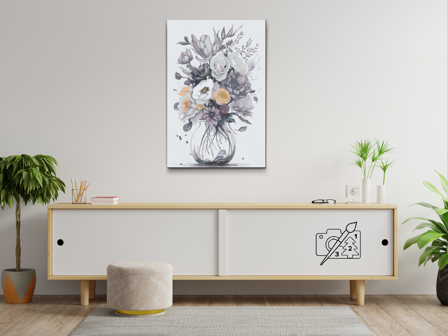 Paint by Numbers - Lilla blomster i en vase 2