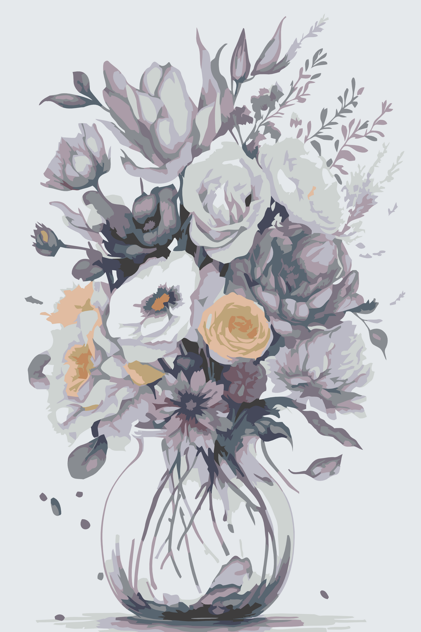 Paint by Numbers - Lilla blomster i en vase 2