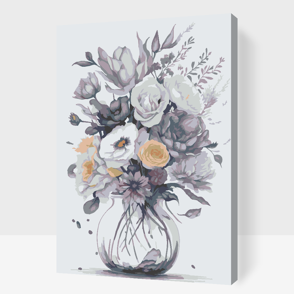 Paint by Numbers - Lilla blomster i en vase 2