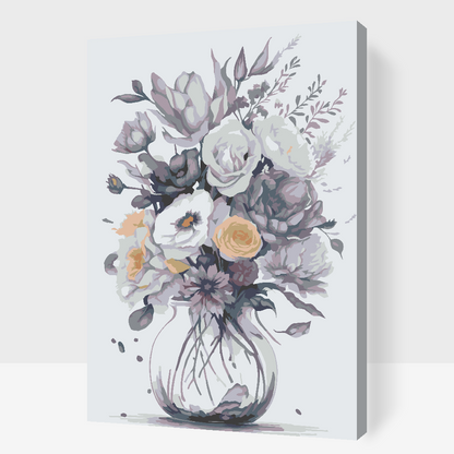 Paint by Numbers - Lilla blomster i en vase 2