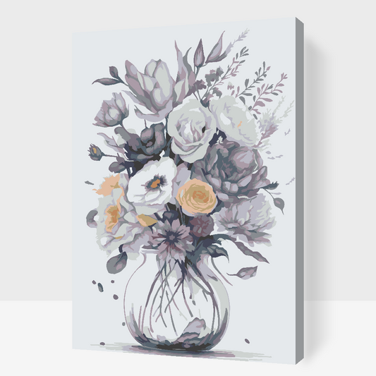 Paint by Numbers - Lilla blomster i en vase 2