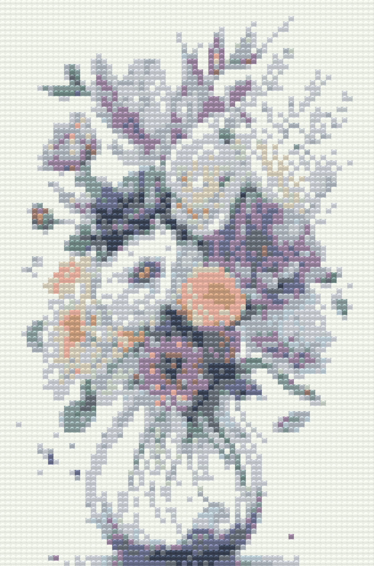 Diamond Painting - Lilla blomster i en vase 2