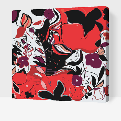 Paint by Numbers - Abstrakt Blomster 1