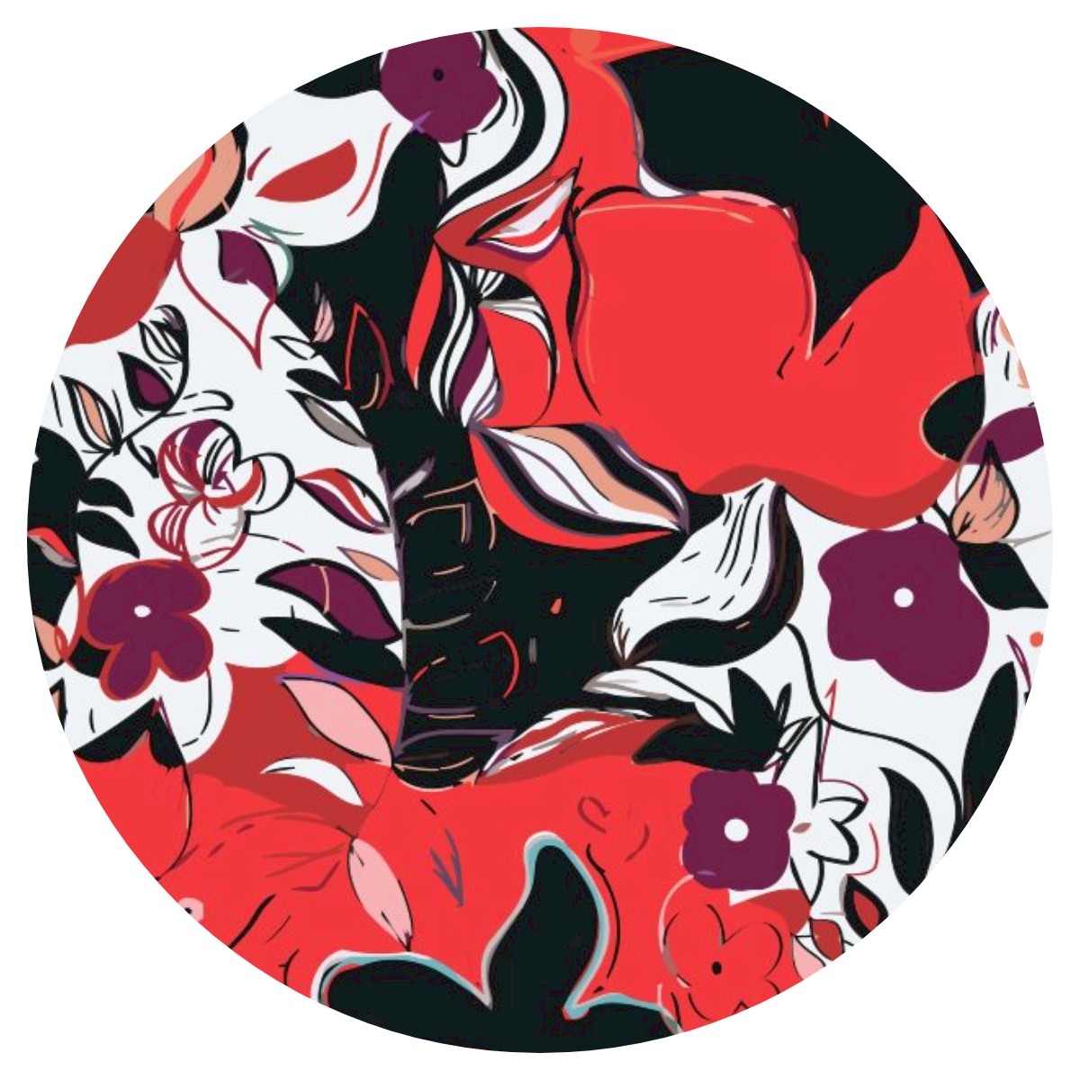 Paint by Numbers - Abstrakt Blomster 1