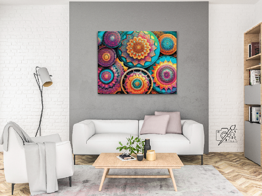Diamond Painting - Blomstermandala-mønster
