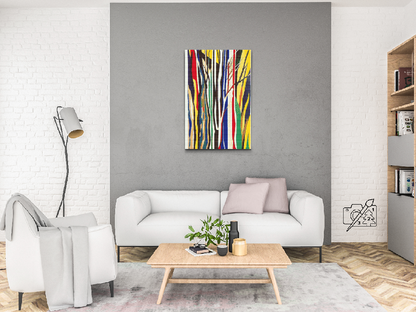 Diamond Painting - Farverige abstrakte træer