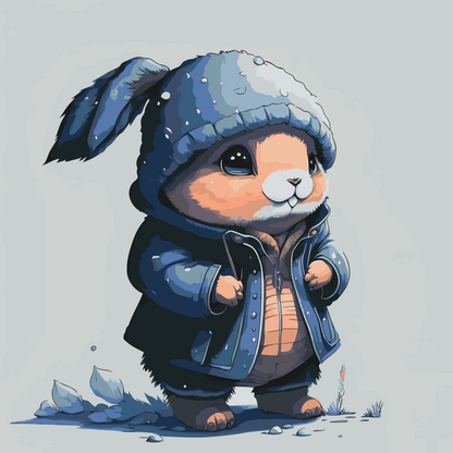 Paint by Numbers - Sød hare i pels