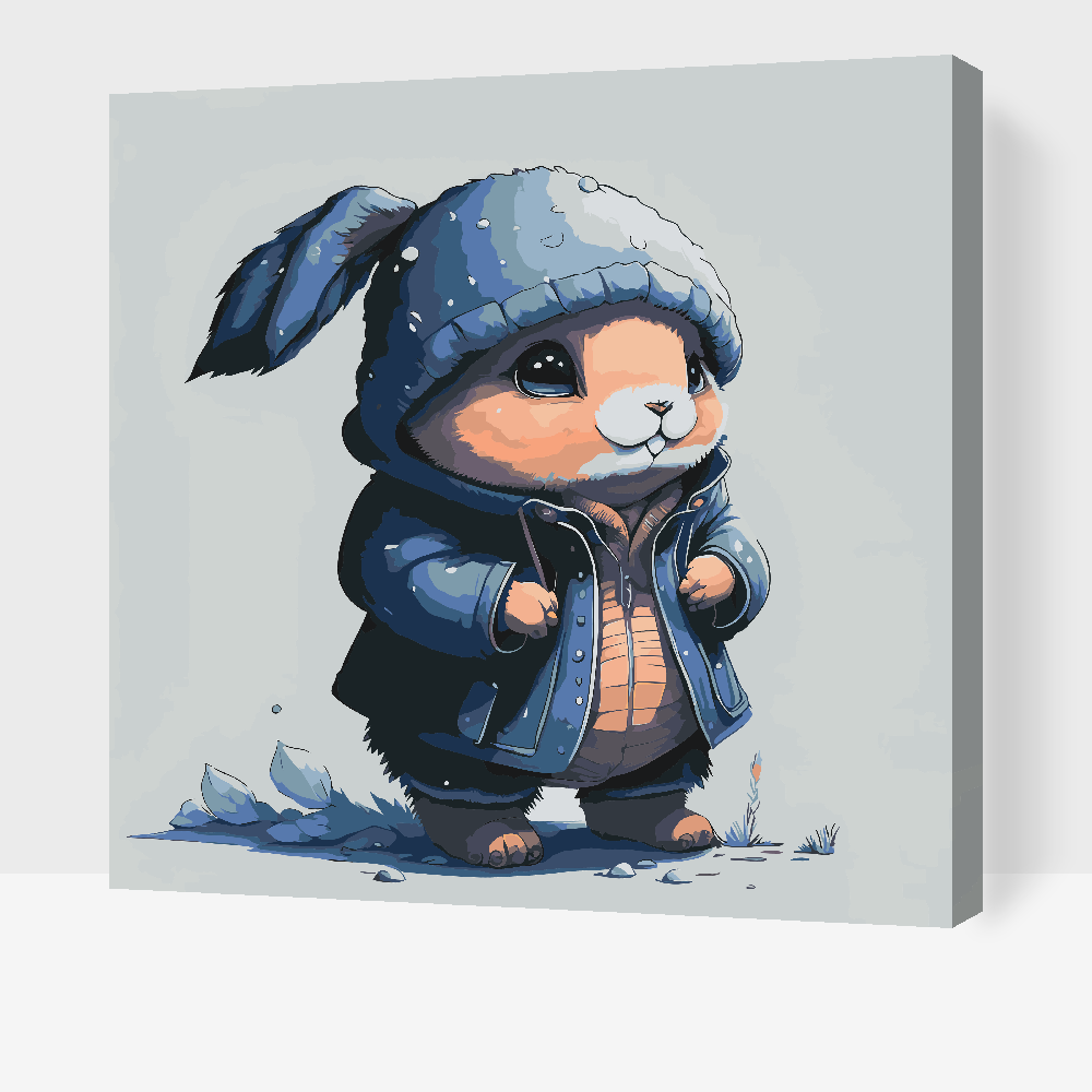 Paint by Numbers - Sød hare i pels