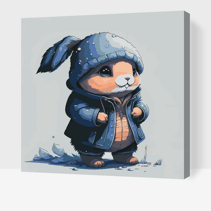 Paint by Numbers - Sød hare i pels