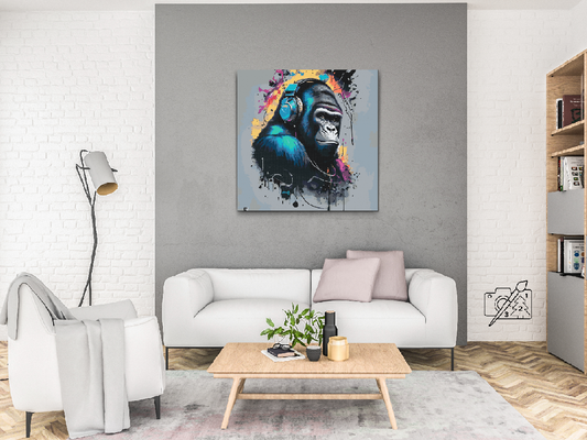 Paint by Numbers - Gorilla med hovedtelefoner