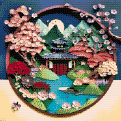 Diamond Painting - Japansk Have