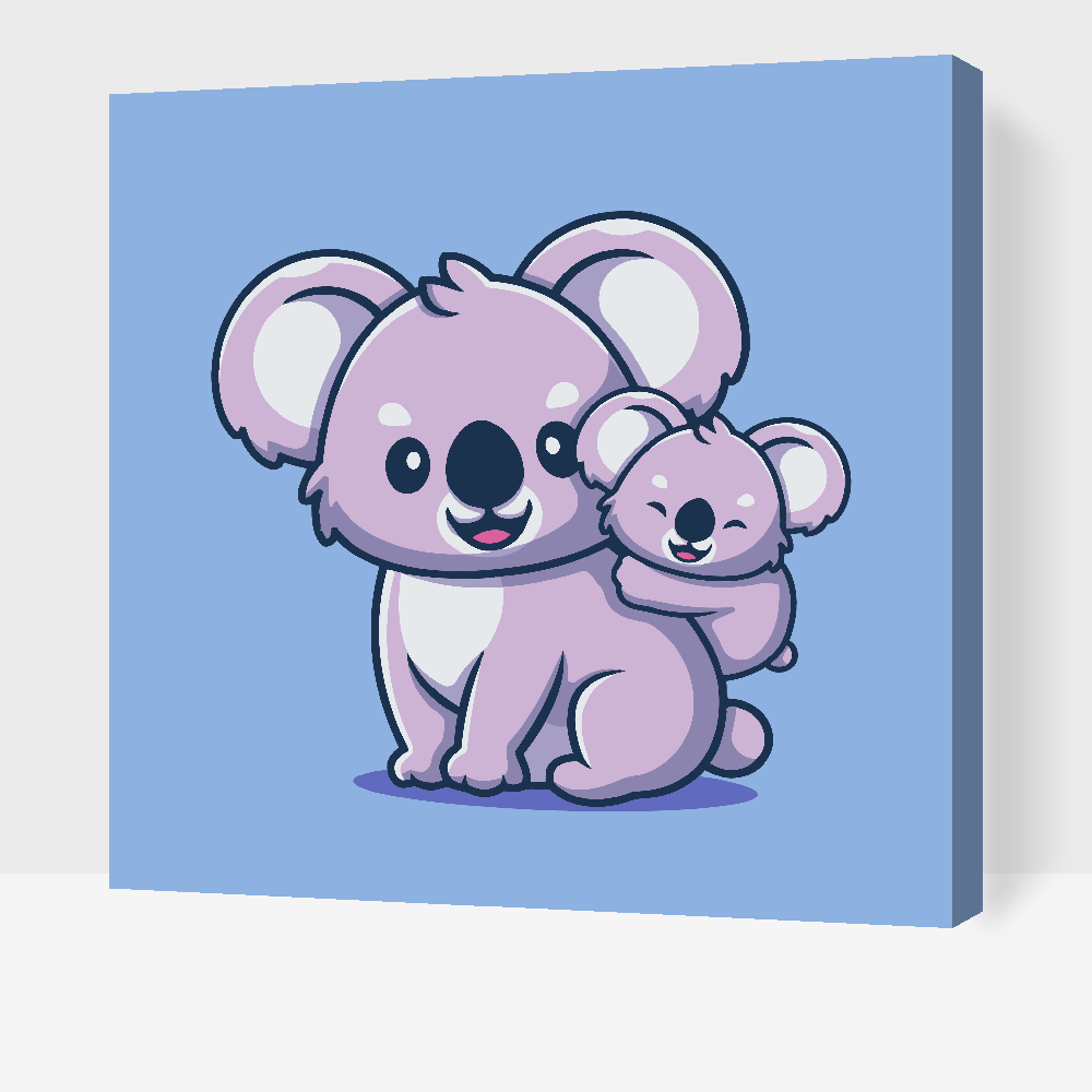 Paint by Numbers - Mama koala