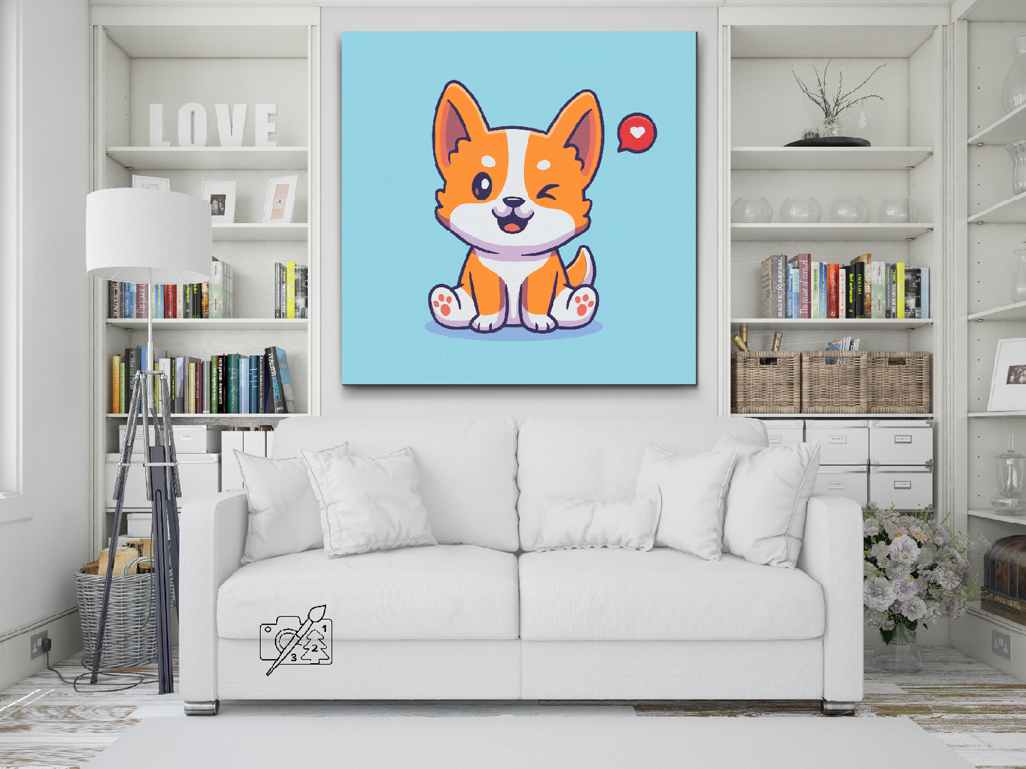 Paint by Numbers - Sød corgi