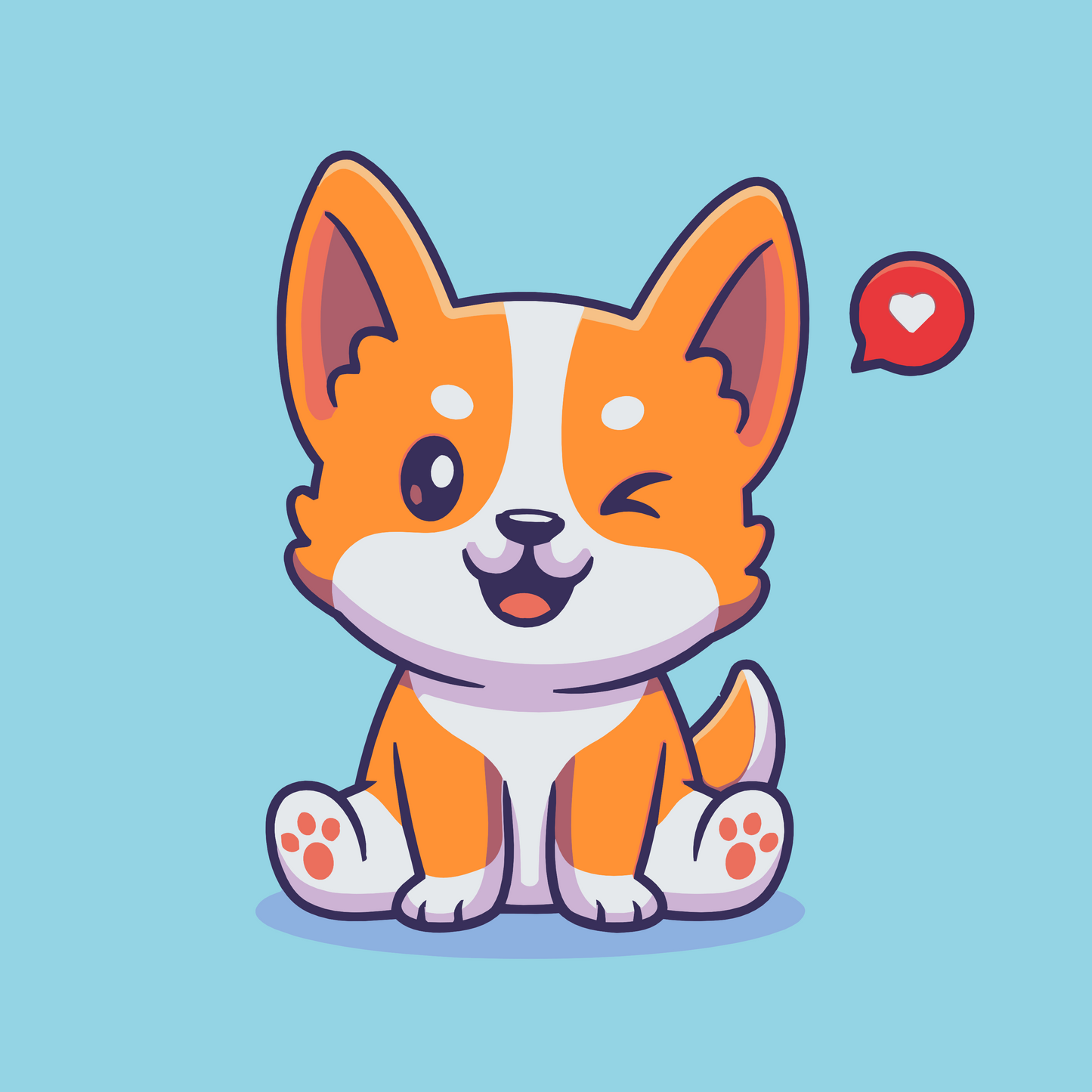 Paint by Numbers - Sød corgi