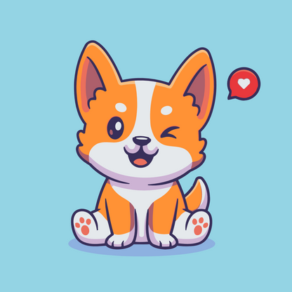 Paint by Numbers - Sød corgi