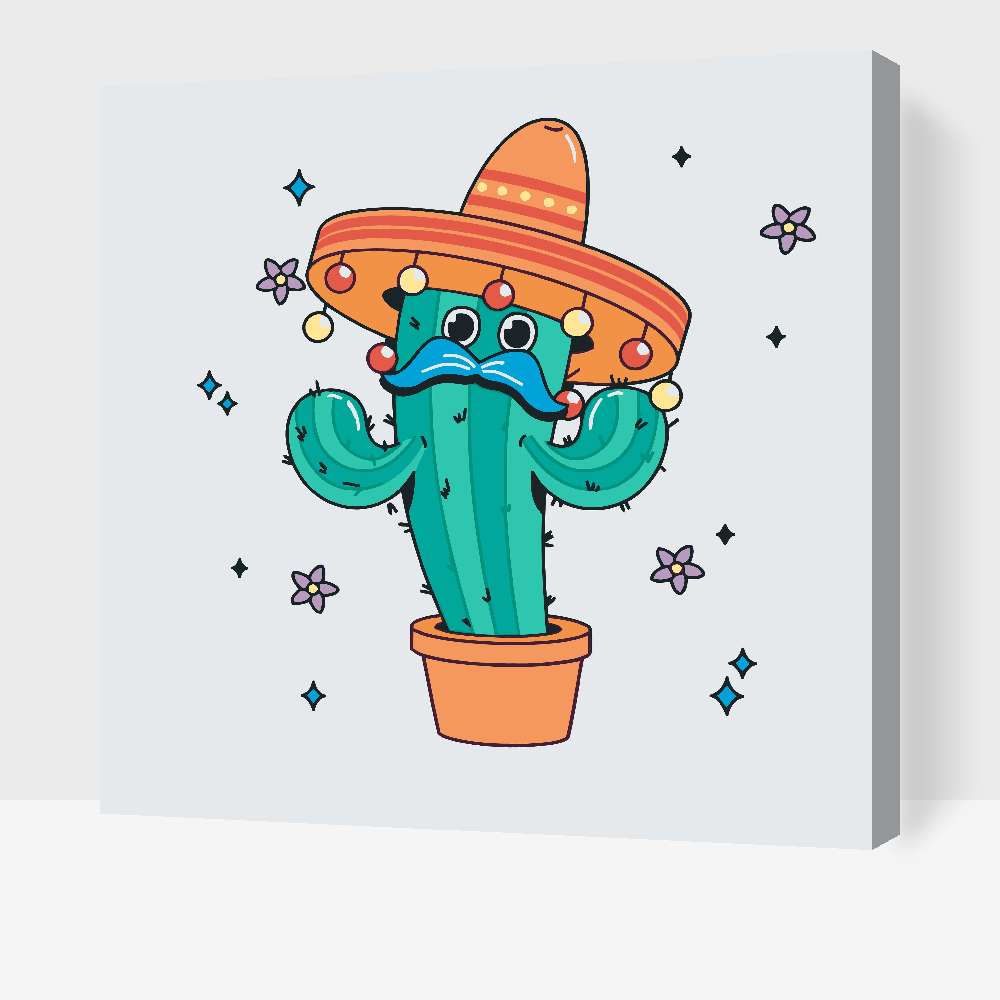 Paint by Numbers - Mexicansk kaktus