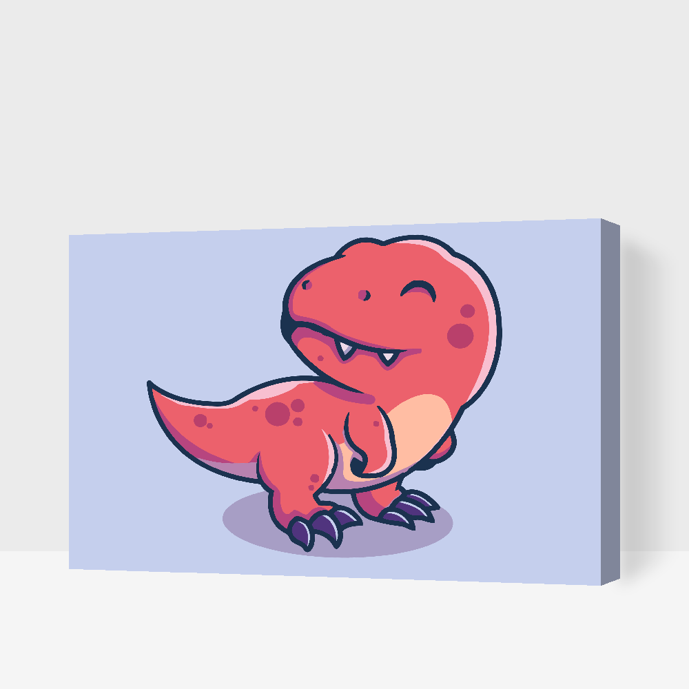 Paint by Numbers - Lille dinosaur