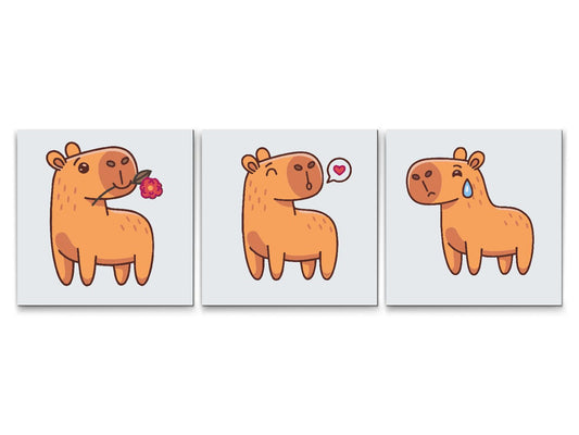 Paint by Numbers - Capybara (sæt af 3)