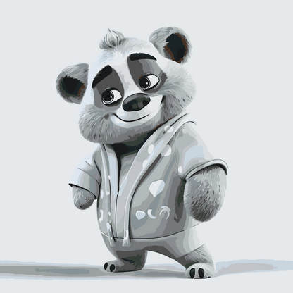 Paint by Numbers - Teddybjørn i pyjamas