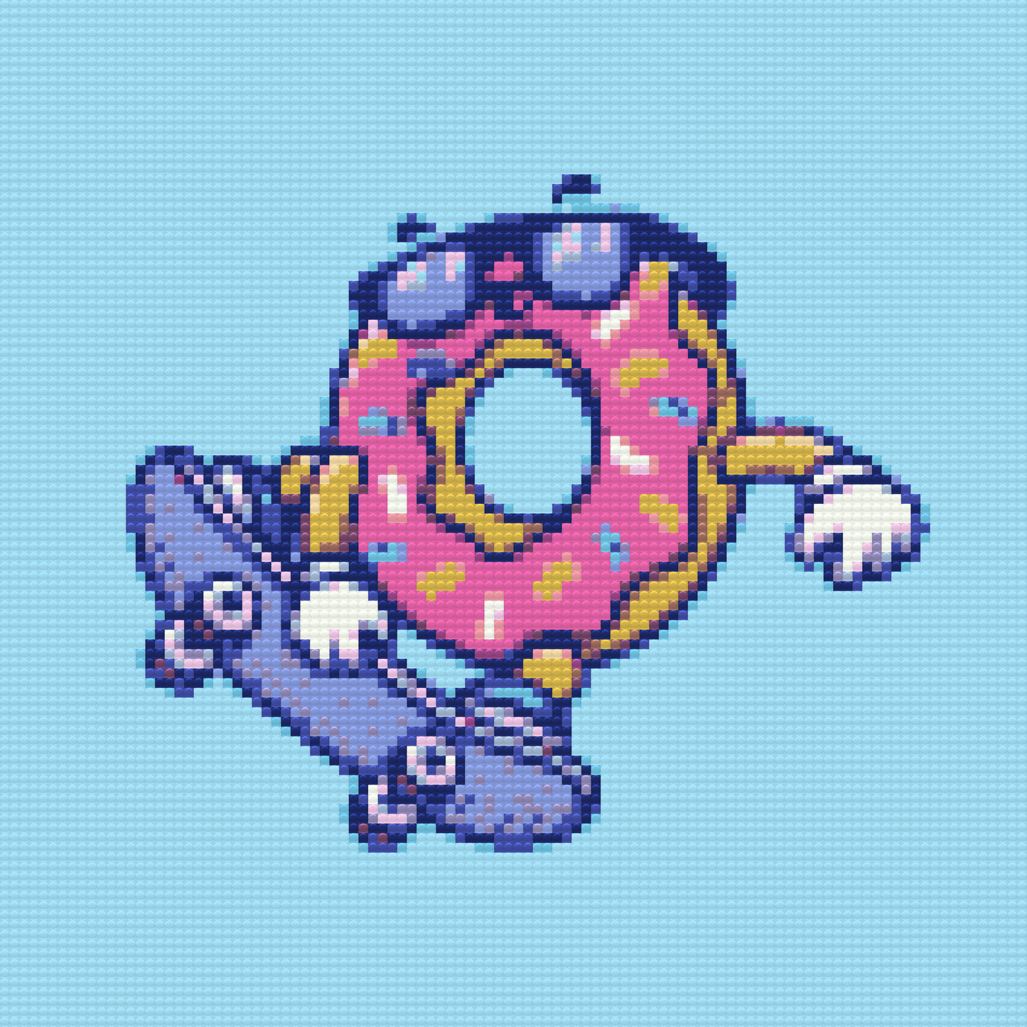 Diamond Painting - Donut på skateboard
