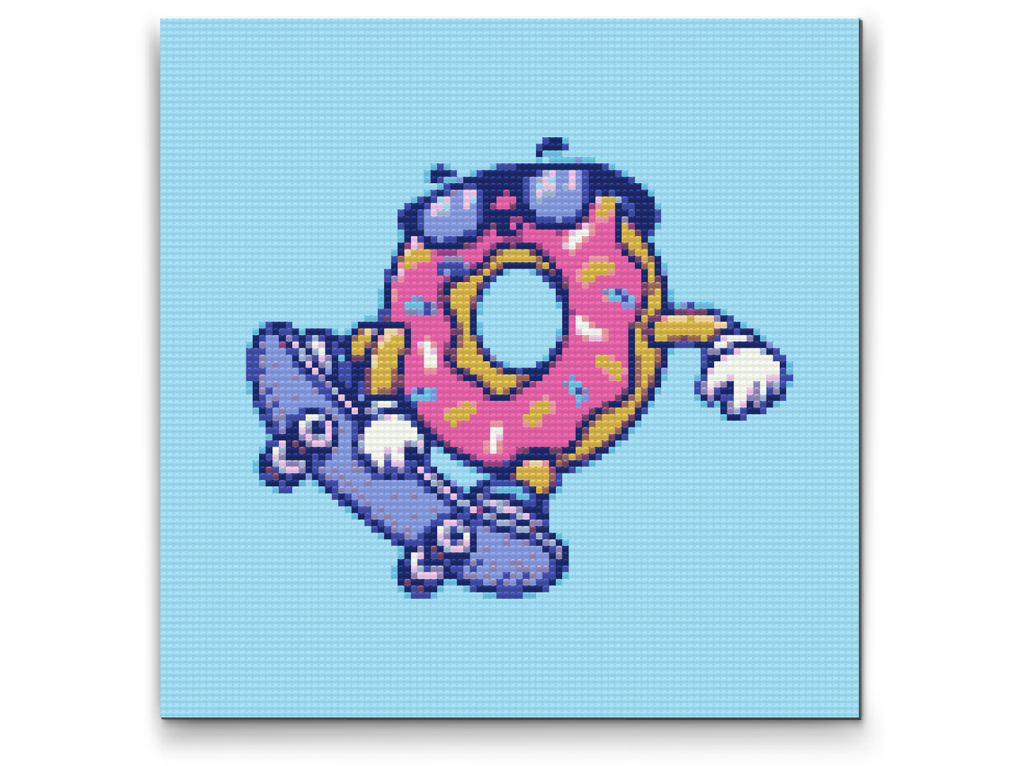 Diamond Painting - Donut på skateboard