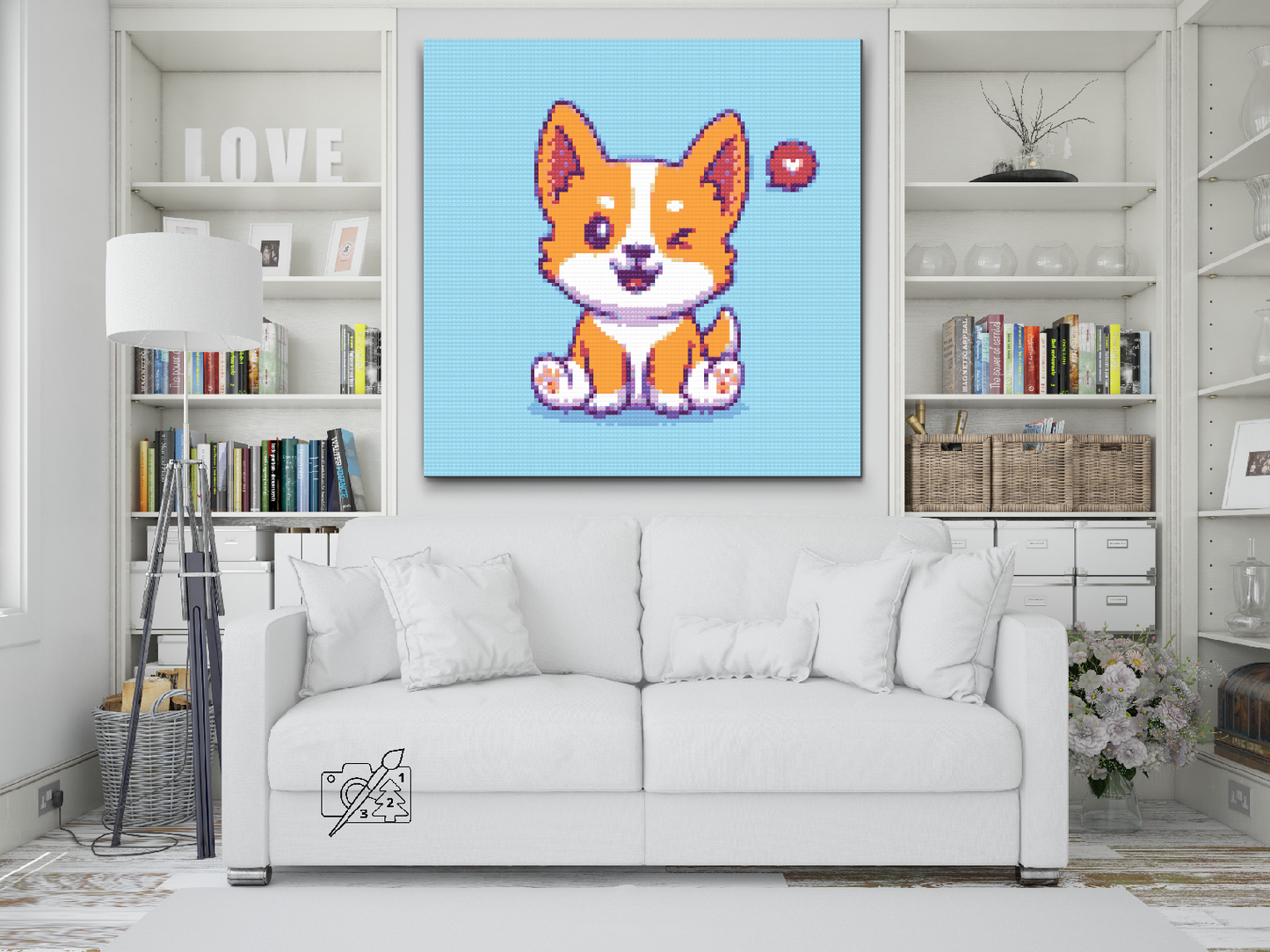 Diamond Painting - Sød corgi
