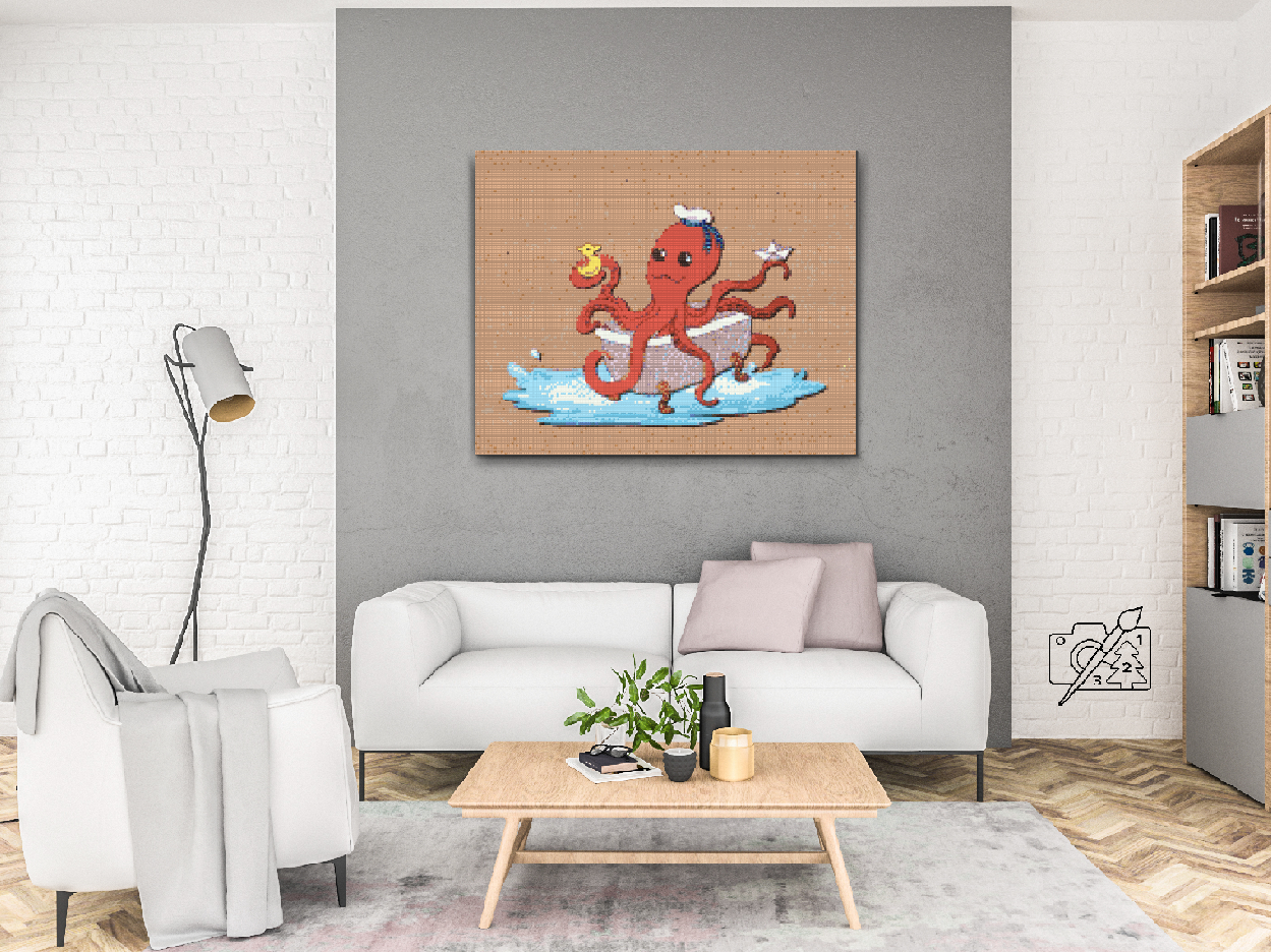 Diamond Painting - Blæksprutte i et bad