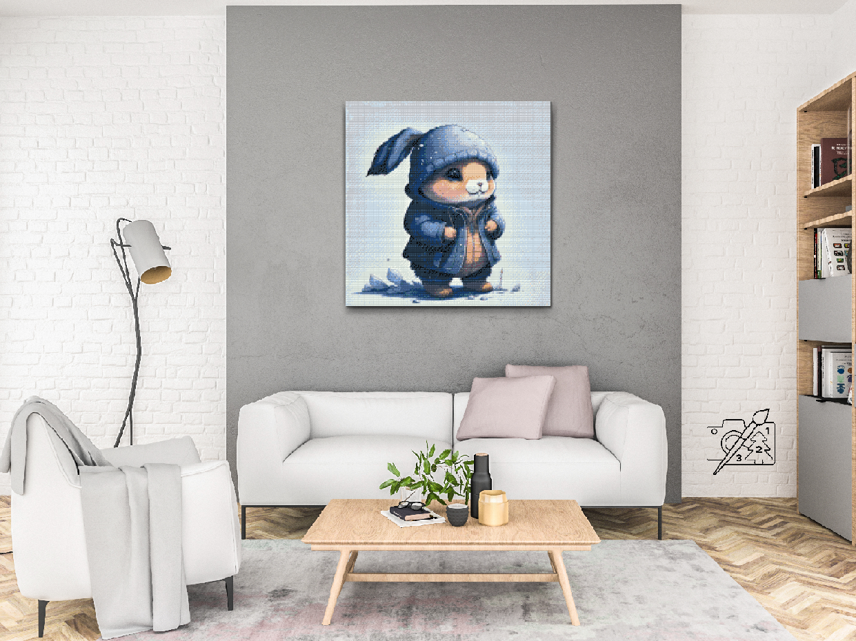 Diamond Painting - Sød hare i pels