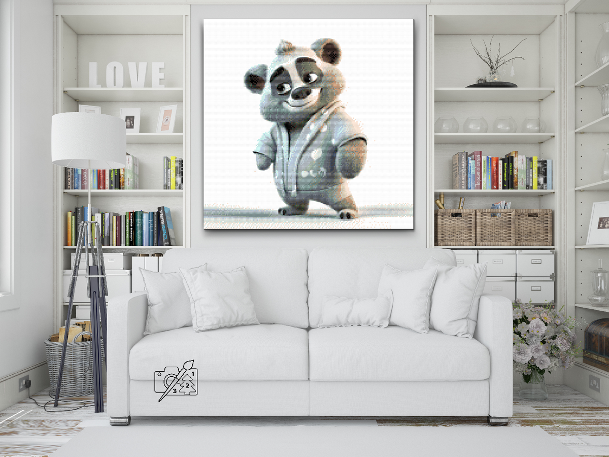 Diamond Painting - Teddybjørn i pyjamas