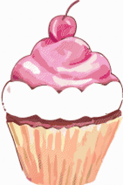 Diamond Painting - Kirsebærmuffin