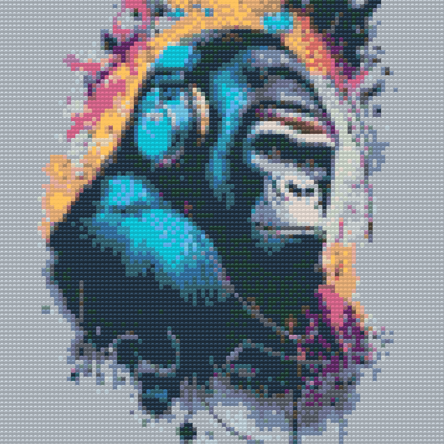 Diamond Painting - Gorilla med hovedtelefoner