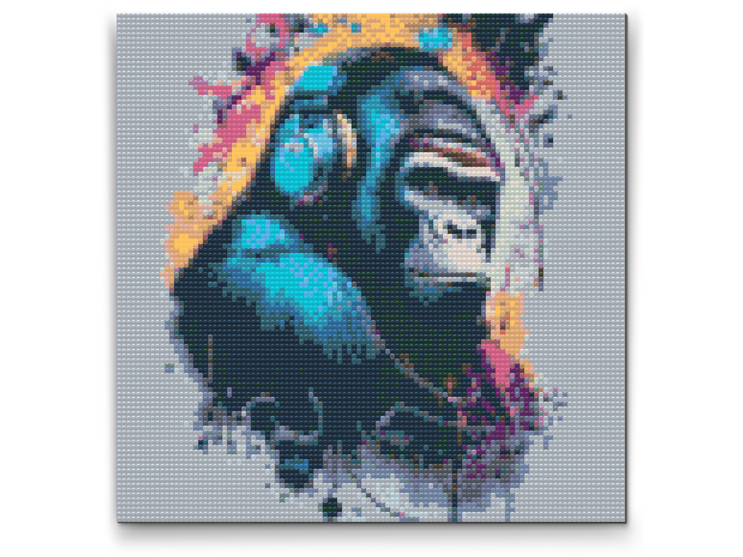 Diamond Painting - Gorilla med hovedtelefoner