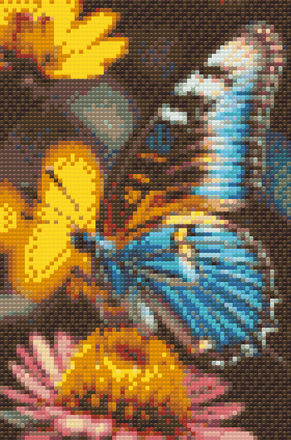 Diamond Painting - Sommerfugl på en blomst