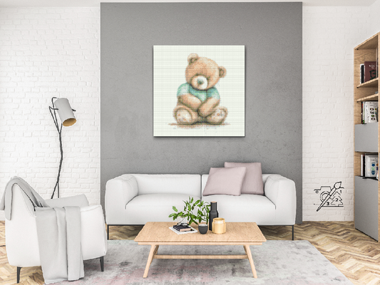 Diamond Painting - Udstoppet bamse i en t-shirt