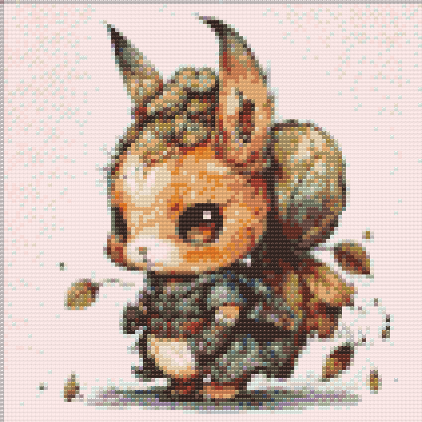 Diamond Painting - Hare med rygsæk af blade