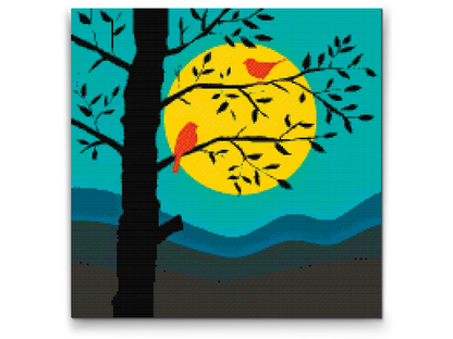 Diamond Painting - Fuglesilhuet