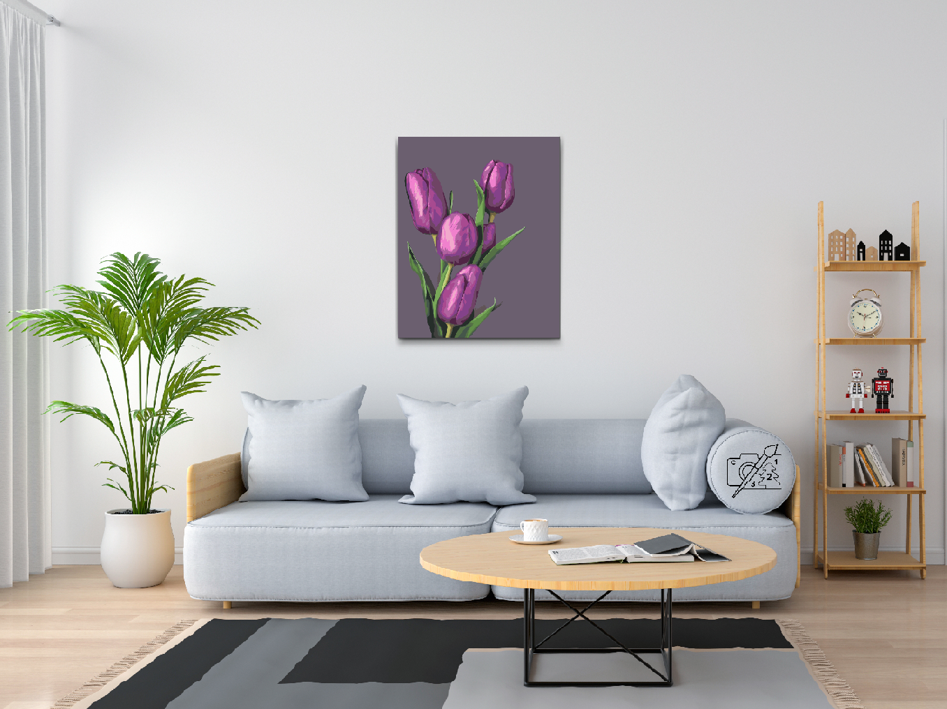 Paint by Numbers - Lilla tulipaner