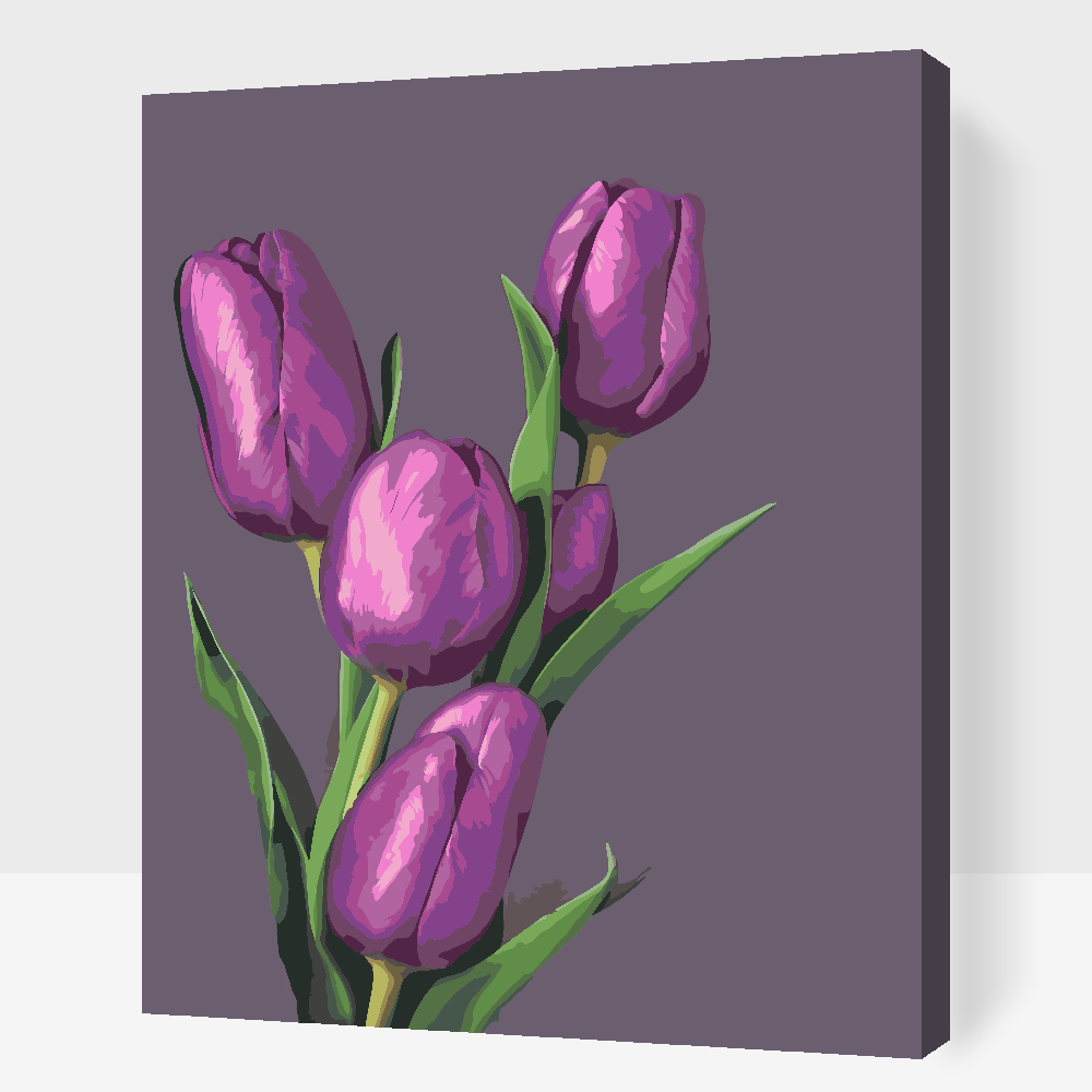 Paint by Numbers - Lilla tulipaner
