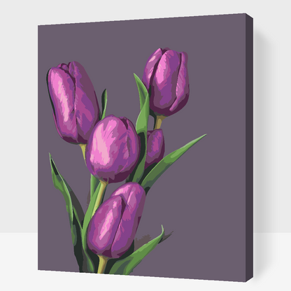 Paint by Numbers - Lilla tulipaner