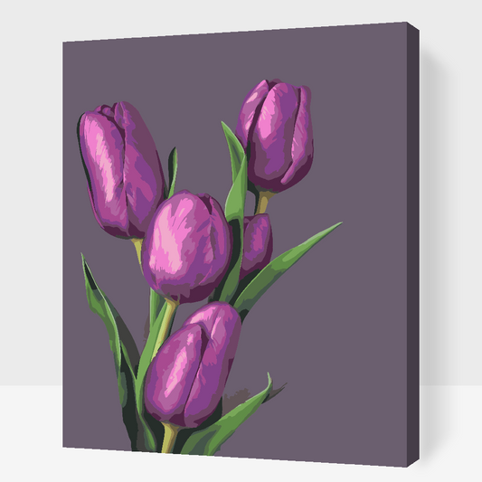 Paint by Numbers - Lilla tulipaner