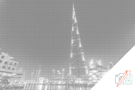 Mal-med-prikker -  Burj Khalifa, Dubai