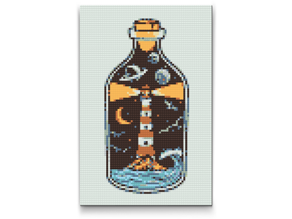 Diamond Painting - Fyrtårn i en flaske