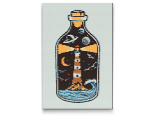Diamond Painting - Fyrtårn i en flaske